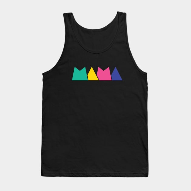 Mama MOD Abstract Block Letters Retro 80s Colors Gift for Mom Gift for Mama mini Tank Top by B*Shoppe